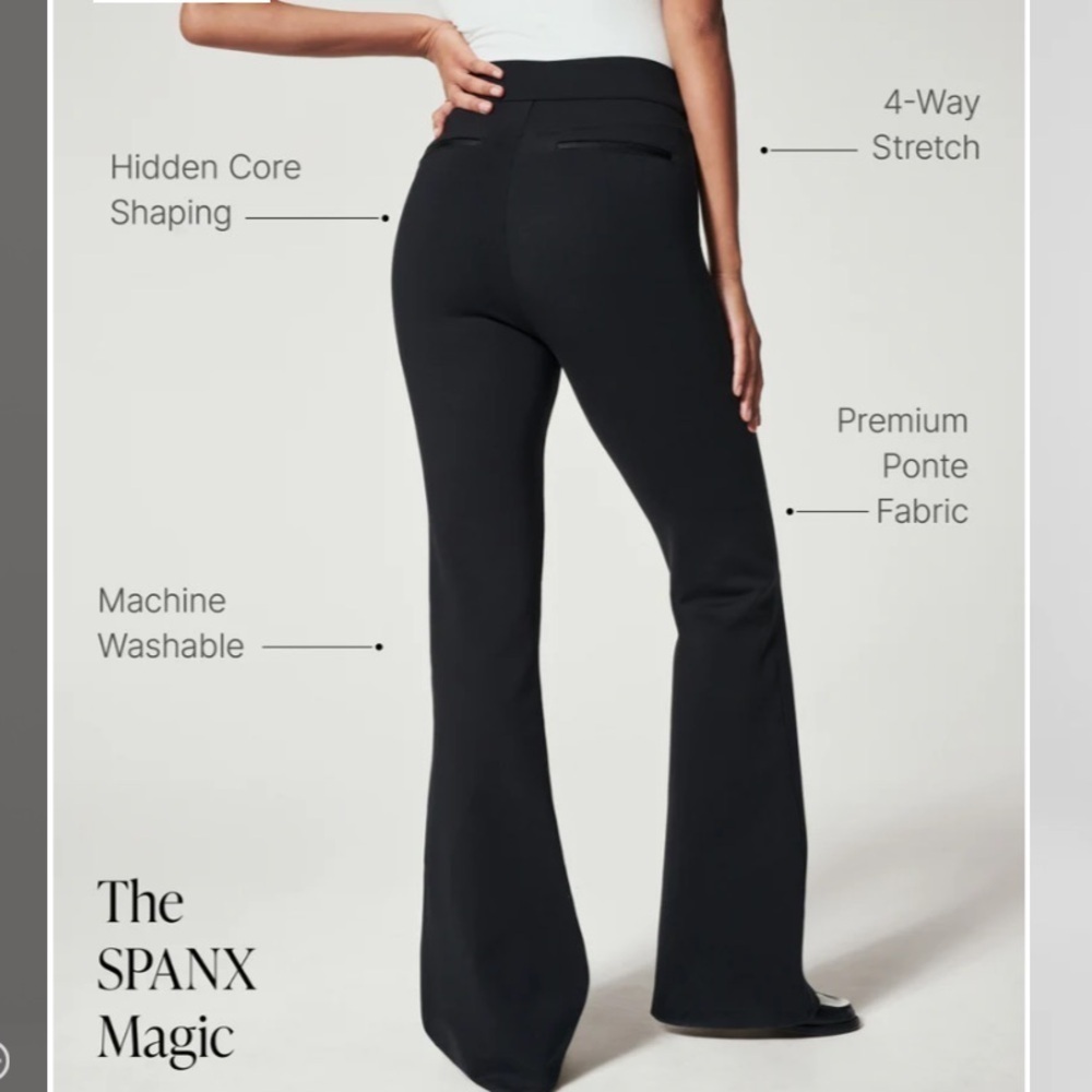 NWOT Spanx SUPER smooth point flare pant. Size S. - Picture 5 of 8